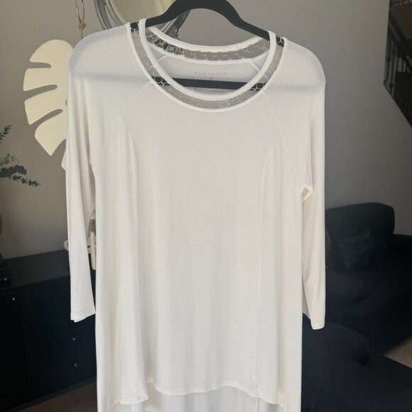 Ellie Tahari Top with Neckline Detail - Picture 3 of 5